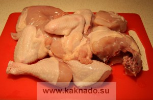 пример рецепта для бессолевой диеты беременных, курица в чесночно-сметанном соусе