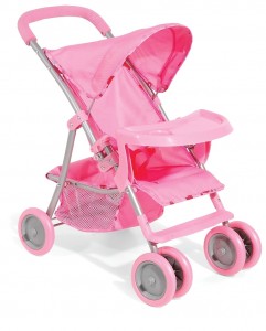 розовая коляска для кукол