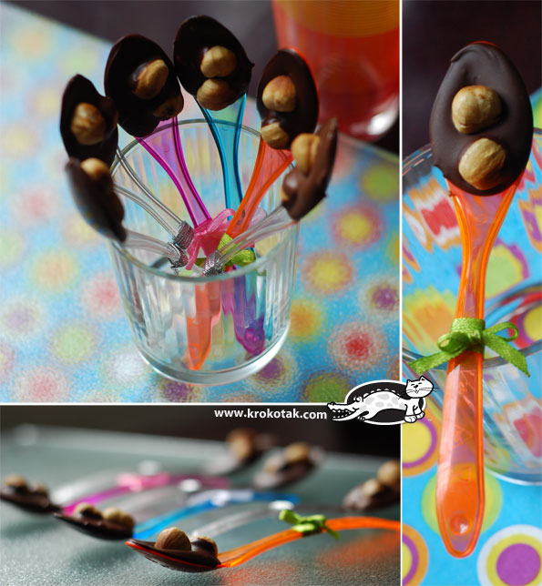 шоколадные ложки, отличная идея оформления детского праздника
